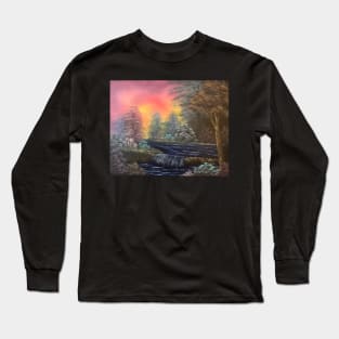 Dark Waterfall Long Sleeve T-Shirt